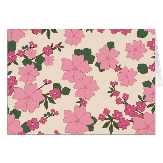 Fleurs Roses, Motif Floral, Motif De Fleurs (Devant horizontal)