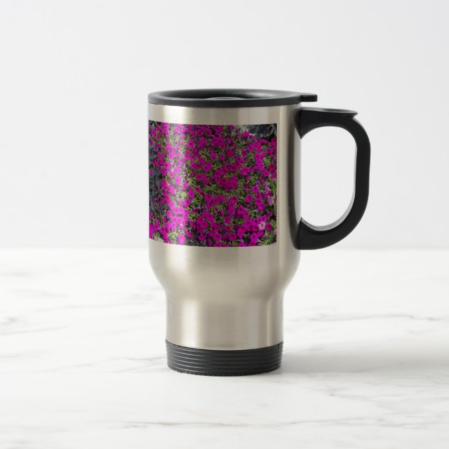 Fleurs roses : Mug de voyage (Droit)