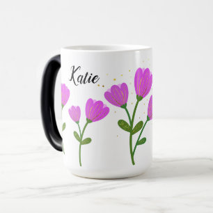 Fleurs roses Mug personnalisé