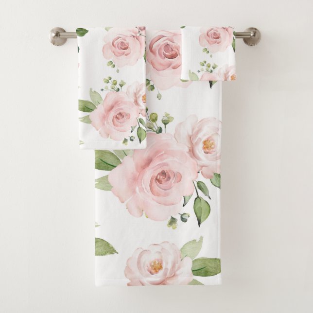 Fleurs roses, Roses roses, Fleurs Aquarelles (En situation)