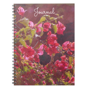Fleurs roses rouges dans le Carnet du journal Suns