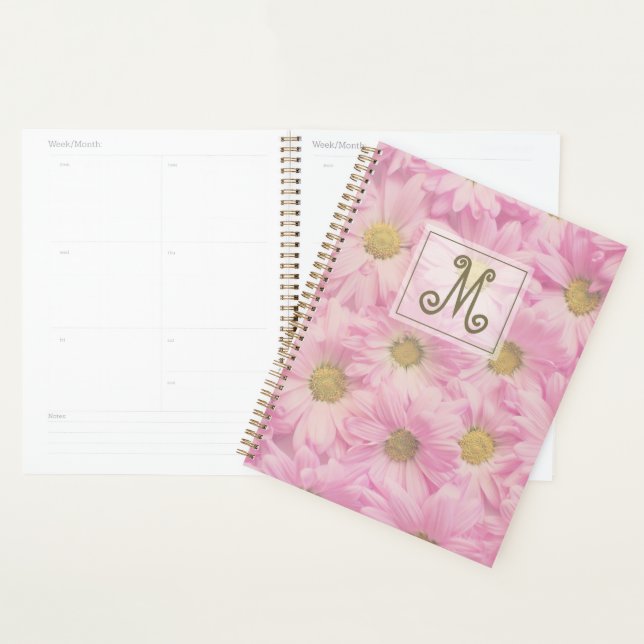 Fleurs Roses Rouges Monogramme Rose Jaune Blanc (Devant avec enveloppe)