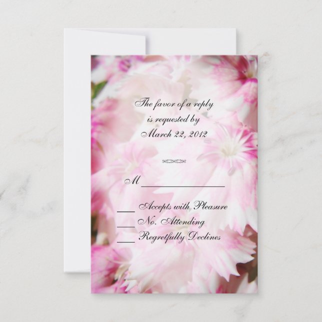 Fleurs roses RSVP (Devant)