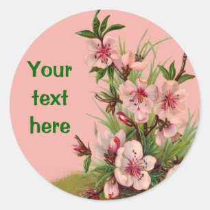 Fleurs roses sur Stickers Arrière - plans roses
