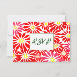Fleurs Rouge Poinsettia Editable Holiday RSVP