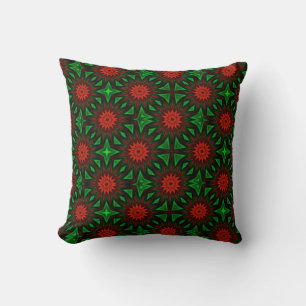 Fleurs rouges Coussin américain MoJo