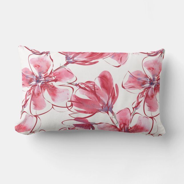 Fleurs rouges Coussin extérieur (Recto)