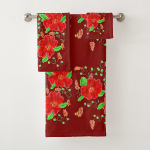 Fleurs rouges de grange