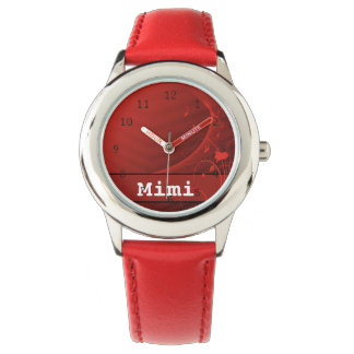fleurs rouges Montre