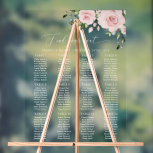 Fleurs Rougissantes, Fleurs Roses, Plan de Table d