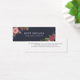 Fleurs rousses et bordeaux - détails RSVP