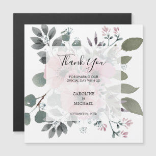 Fleurs rustiques Mariage merci carte magnétique