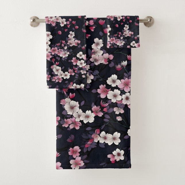 Fleurs Sakura Roses Noires, Design Motif, (En situation)