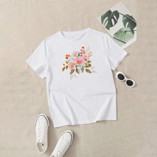 Fleurs sauvages Aquarelle Citation T-shirt