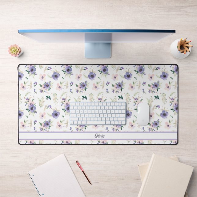 Fleurs sauvages aux couleurs pastel et verdure (Bureau 1)