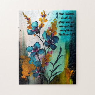 Fleurs sauvages avec la Bible Verse Puzzle