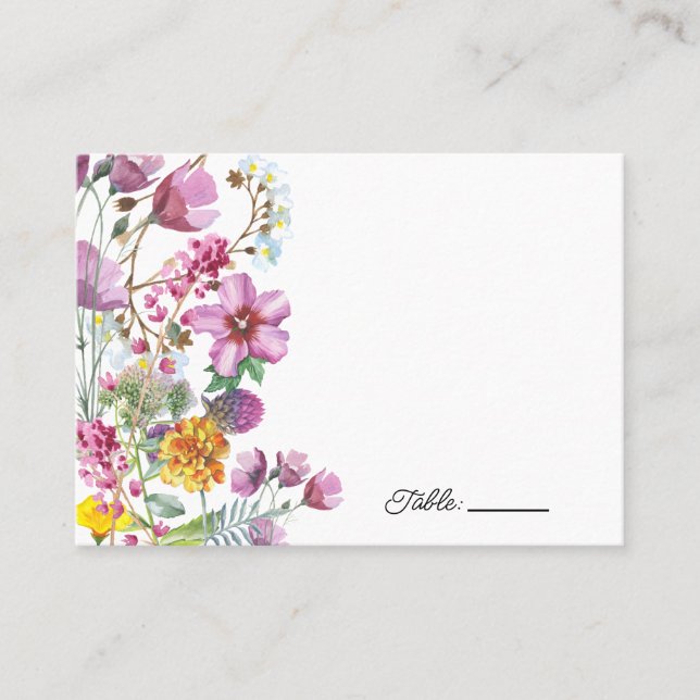 Fleurs sauvages | Cartes Boho Floral Place (Devant)