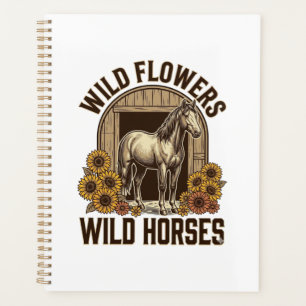 Fleurs sauvages Chevaux sauvages Chemise Western V