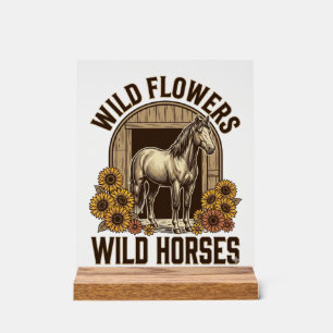 Fleurs sauvages Chevaux sauvages Chemise Western V