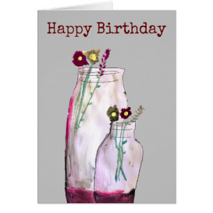 Fleurs sauvages d'aquarelle Whimsical en vase