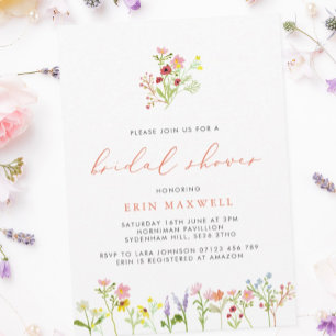 Fleurs sauvages de Cottagecore Invitation à la dou