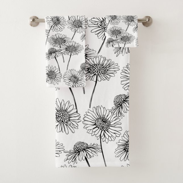 Fleurs sauvages en noir et blanc (En situation)