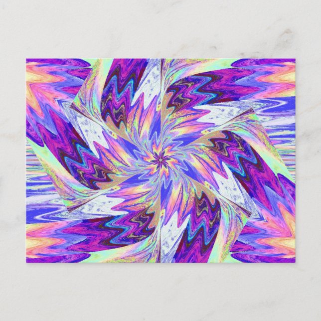 FLEURS SAUVAGES EN PASTELS 1 Carte postale (Devant)