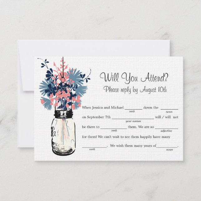 Fleurs sauvages en pot Mason LIB RSVP (Devant)