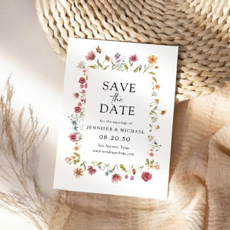 Fleurs sauvages Enregistrer Les Cartes De Date