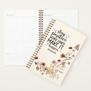 Fleurs sauvages et citation positive 