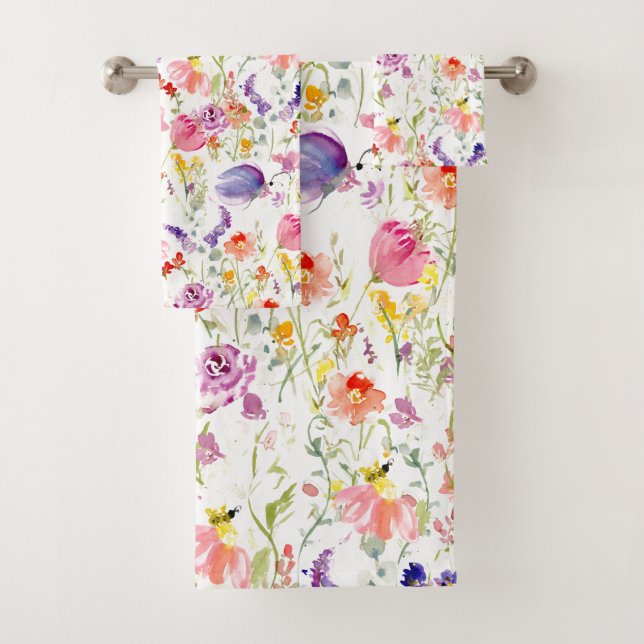 Fleurs sauvages fantaisistes | Aquarelle (En situation)