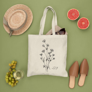 Fleurs sauvages minimales, Sac fourre-tout bohémia