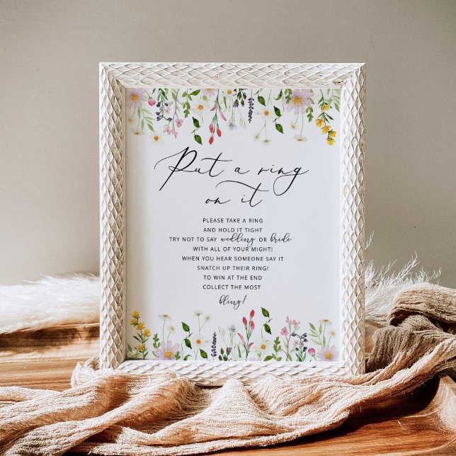 Fleurs sauvages n'affichez pas mariée affiche pour (Créateur téléchargé)