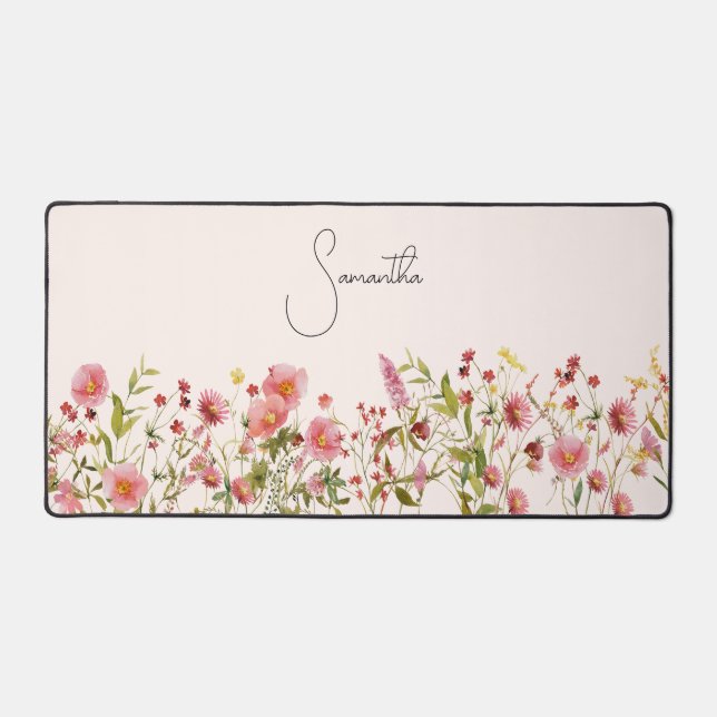 Fleurs sauvages roses personnalisés (Recto)