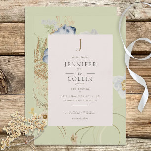Fleurs sauvages sur le Faire-part de mariage de la