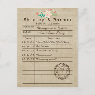 Fleurs sauvages vintages De Cartes De Bibliothèque