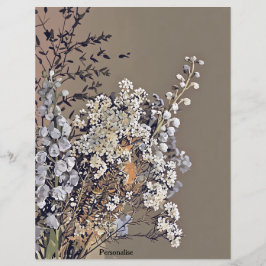 Fleurs séchées Feuillage Vintage Papier à rebut