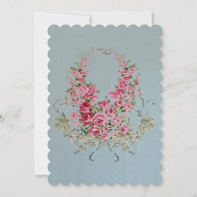 Fleurs Seduisantes - Invitations / RSVP Anniversai (Devant)