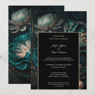 Fleurs sombres et lunaires Photo Invitation de mar