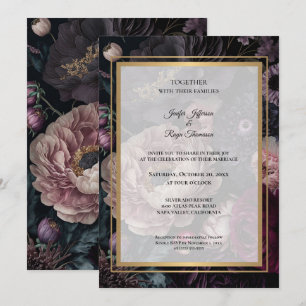 Fleurs sombres et lunaires Photo Invitation de mar