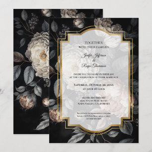 Fleurs sombres et sombres Photo Invitation de mari
