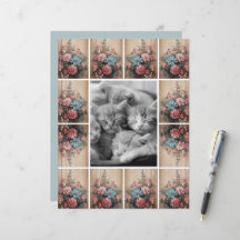 Fleurs sur Bois Emplacements de Journaling Carte D