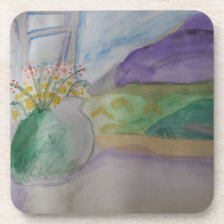 Fleurs Sur Le Dessous de verre En Plastique De L'E
