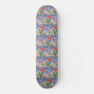 Fleurs Sur Le Skateboard Du Lac