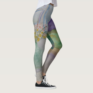 Fleurs Sur Les Leggings De L'Arrière