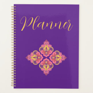 Fleurs sur spirale violette 