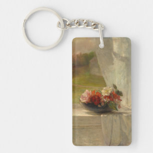 Fleurs sur une haie de fenêtre par John La Farge