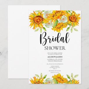 Fleurs Tournesols Douche nuptiale Invitation