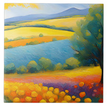 "Fleurs Tranquilles" weite Landschaft Provence