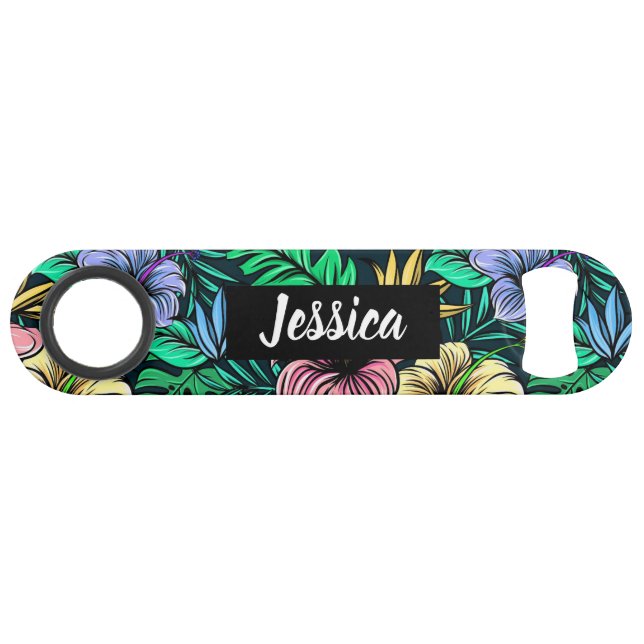 Fleurs tropicales colorées Moderne Personnalisée (Devant (Horizontal))